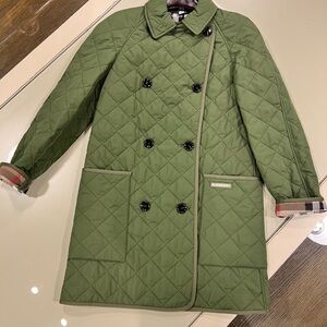 Burberry Green Quilted Jacket XS